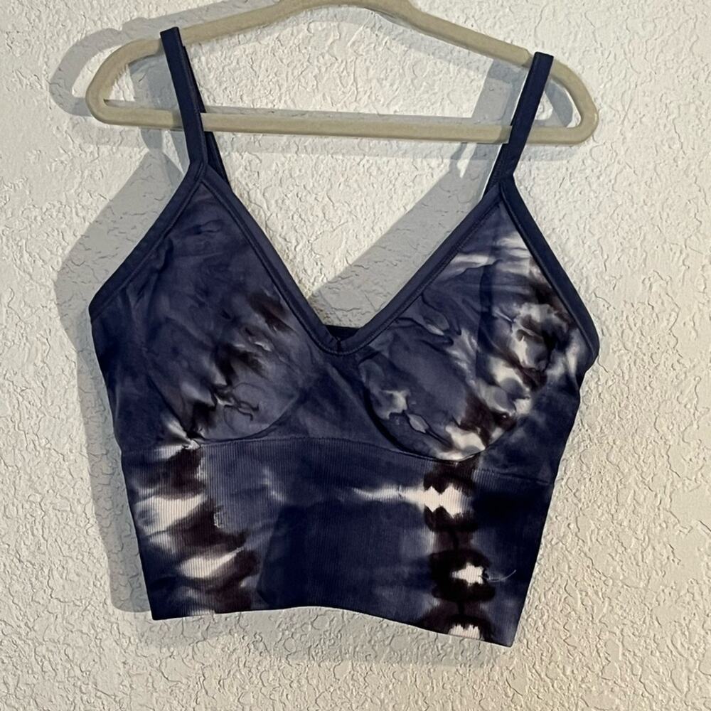 Tory Burch Sport Women’s XS blue tie-dye seamless bralette Athletic Athlesiure